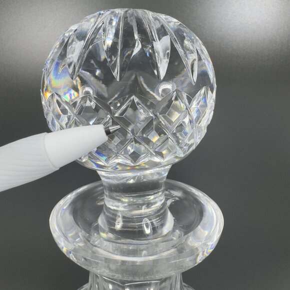 Waterford Clear Heavy Crystal Decanter Container Bottle With Stopper Signed VTG - Picture 8 of 16